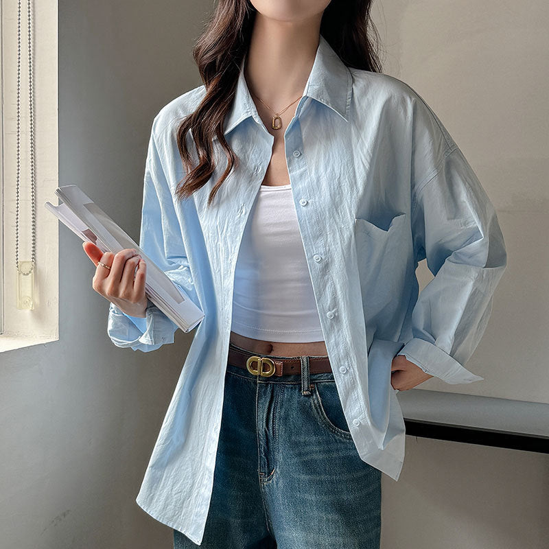 Korean Style Women's Loose Casual Plus Size Shirt