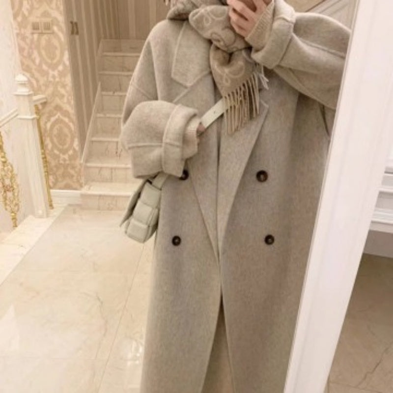 Cotton And Thickening Women's Small Woolen Overcoat
