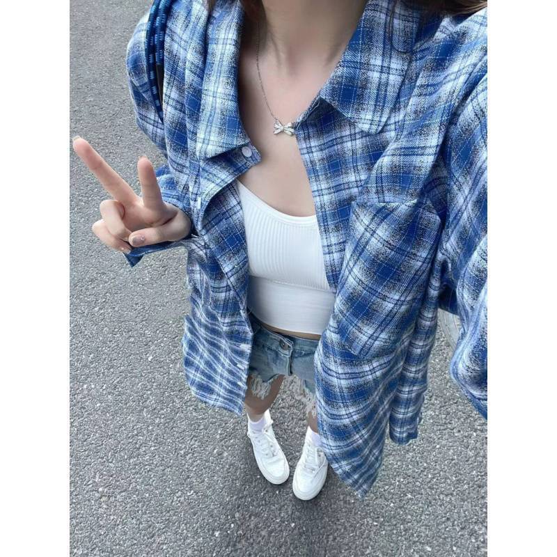 Fashionable Personalized Plaid Shirt For Women
