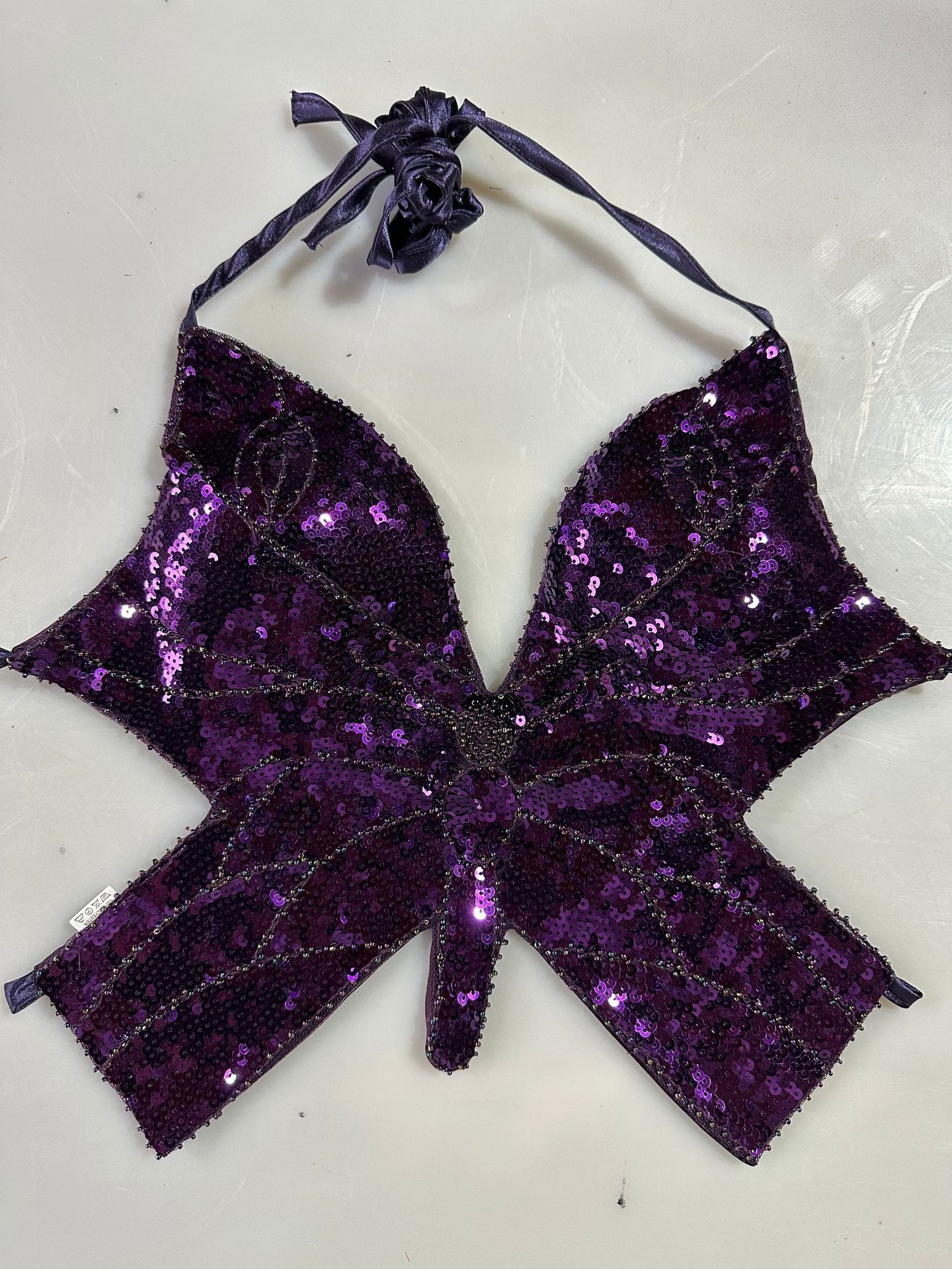 Sequined Top Butterfly Bra